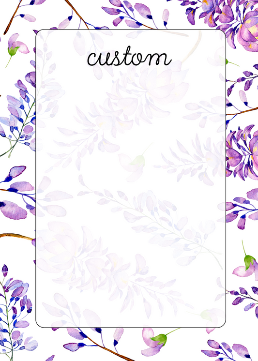 Lavender Bloom Custom Notepad