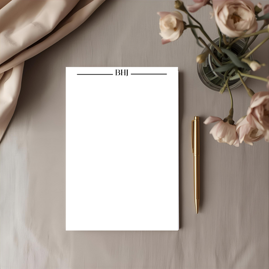 Personalized Monogram Notes Notepad