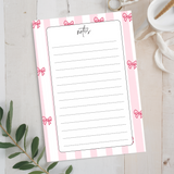Pretty Bows Notes Notepad