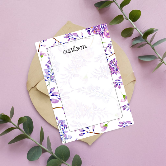 Lavender Bloom Custom Notepad