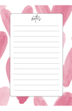 Rosy Blush Notes Notepad