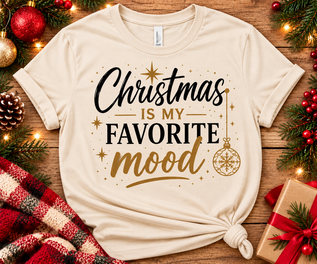 Christmas Is My Favorite Mood – Holiday Graphic T-Shirt