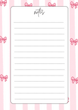 Pretty Bows Notes Notepad