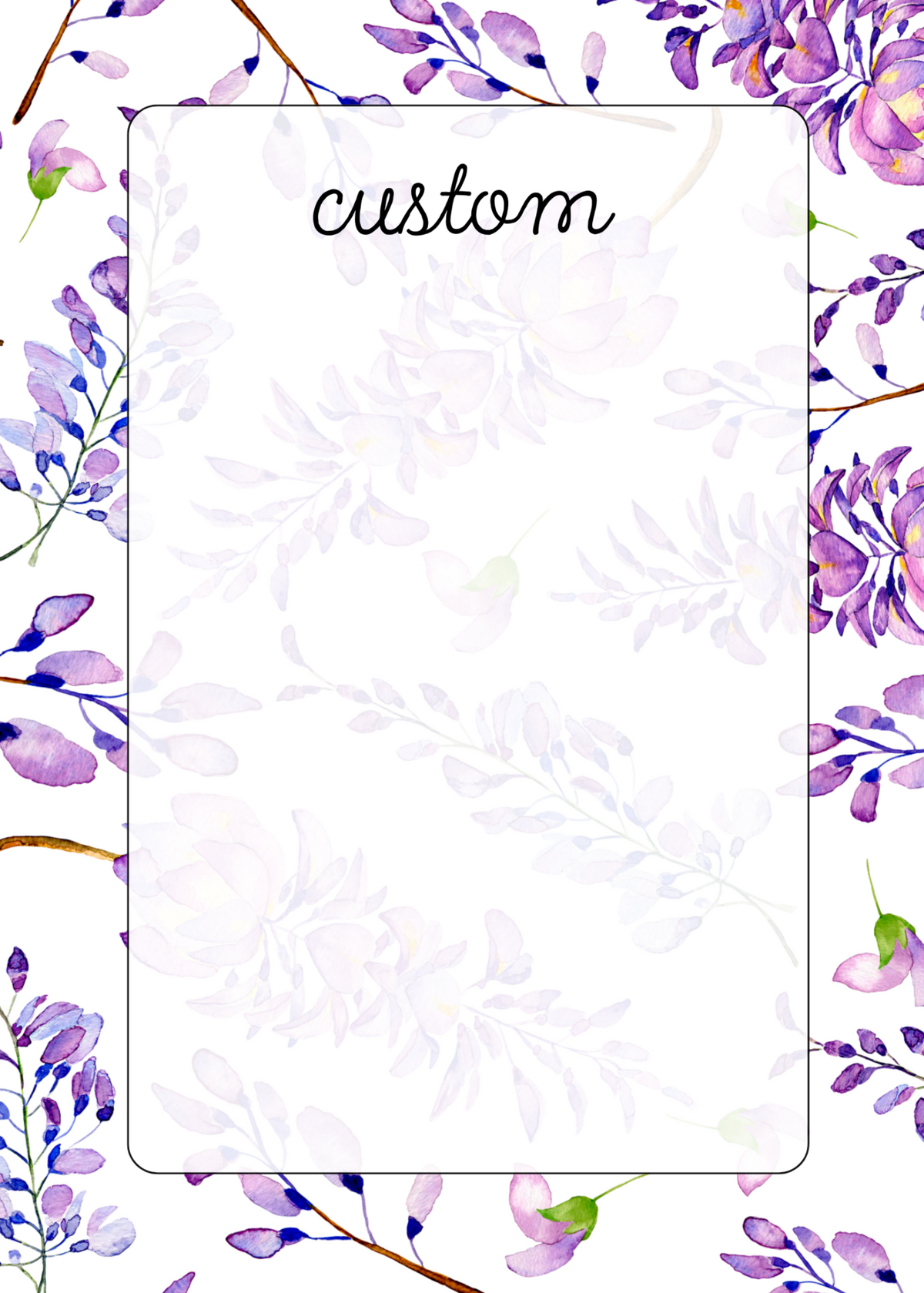 Lavender Bloom Custom Notepad